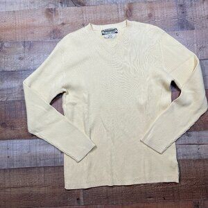 Ralph Lauren Polo Jeans Yellow V-neck Sweater size Large